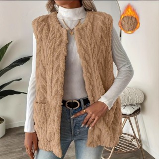 Women's Fashionable Casual Double-Sided Plush Vest