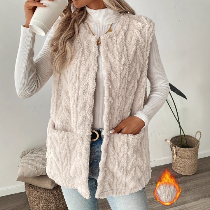 Women's Fashionable Casual Double-Sided Plush Vest