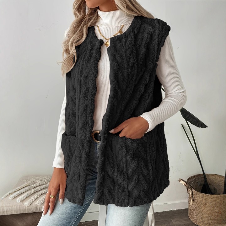 Women's Fashionable Casual Double-Sided Plush Vest