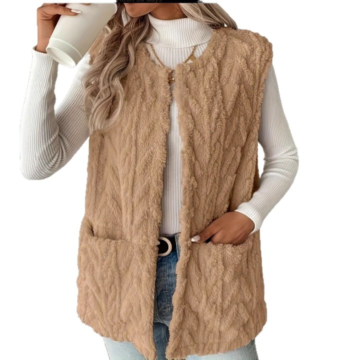 Women's Fashionable Casual Double-Sided Plush Vest