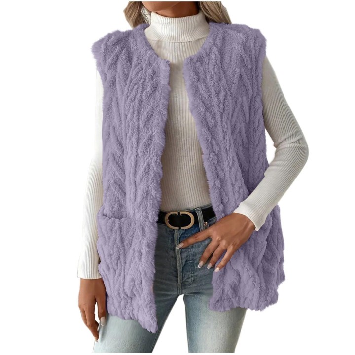 Women's Fashionable Casual Double-Sided Plush Vest