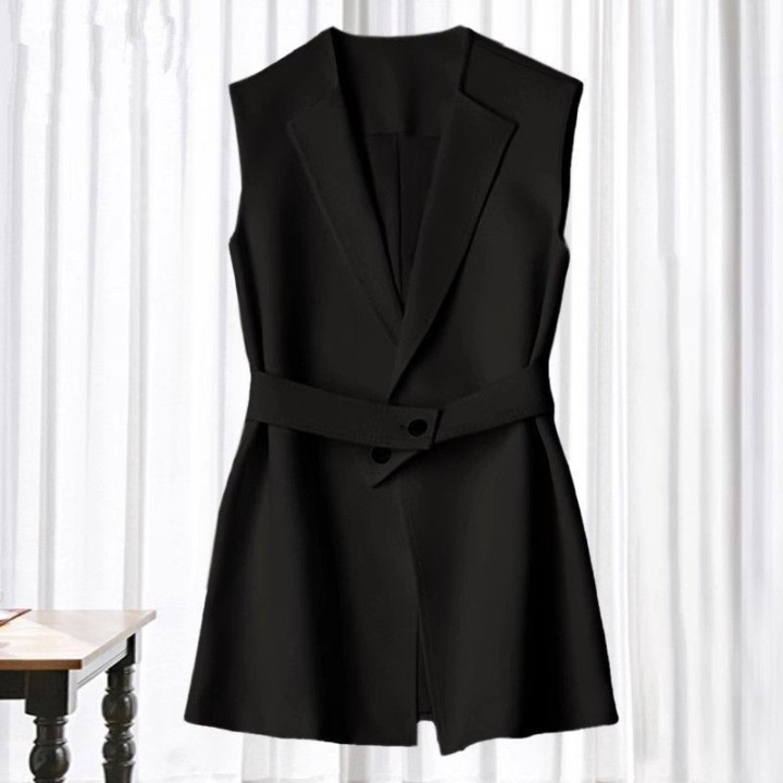 Slimming Waist-tied Vest For Suits Sleeveless Waistcoat
